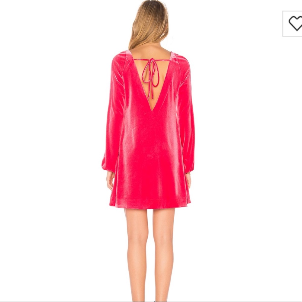 Free People Pink velvet mini dress 💕 - Picture 2 of 2